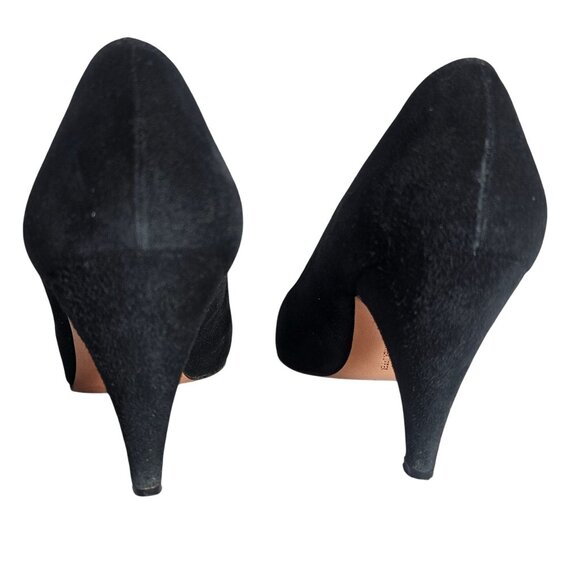 Salvatore Ferragamo Women's Black Suede Pumps 5.5B | Quiet Luxury Old Money - Picture 9 of 10